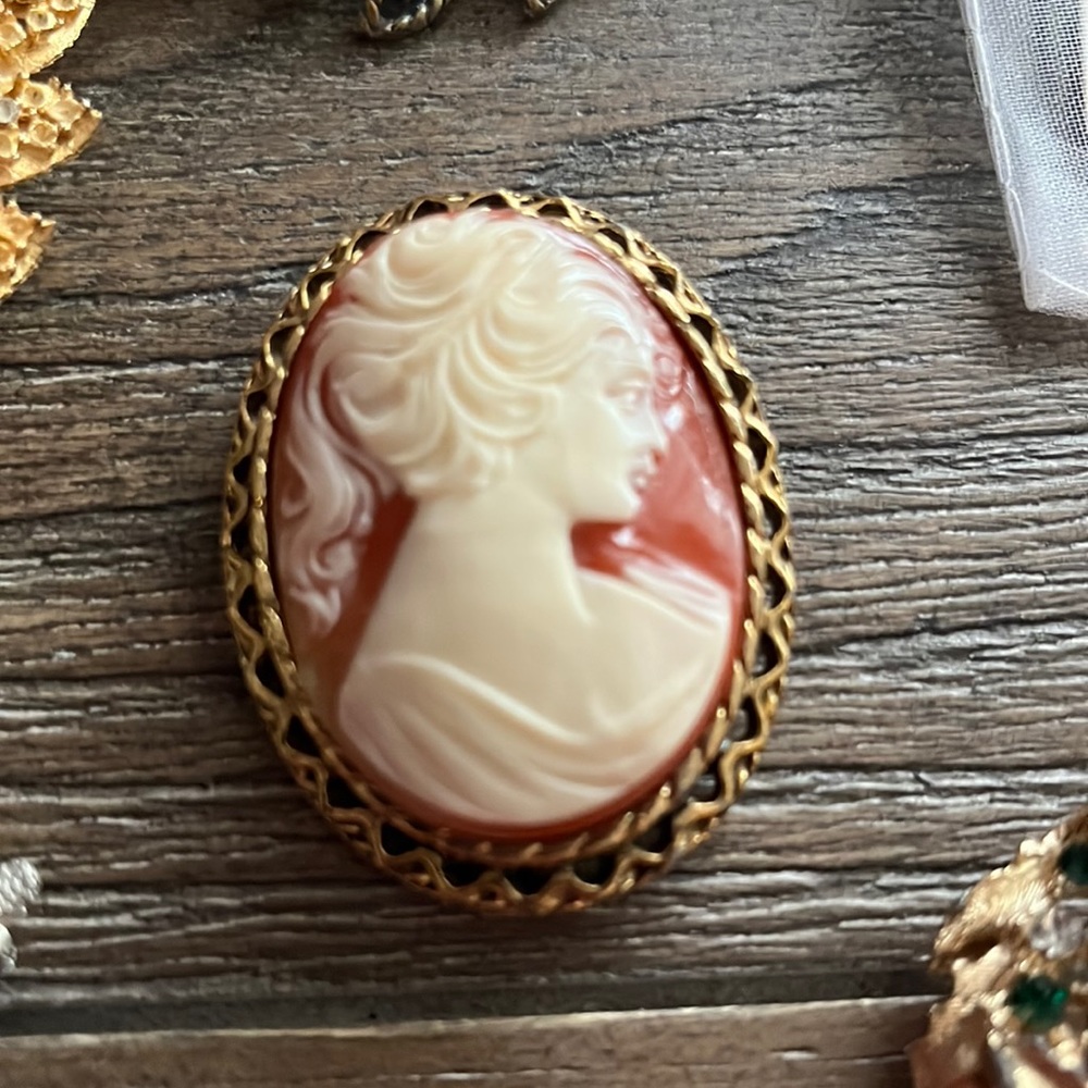 Vintage cameo brooch